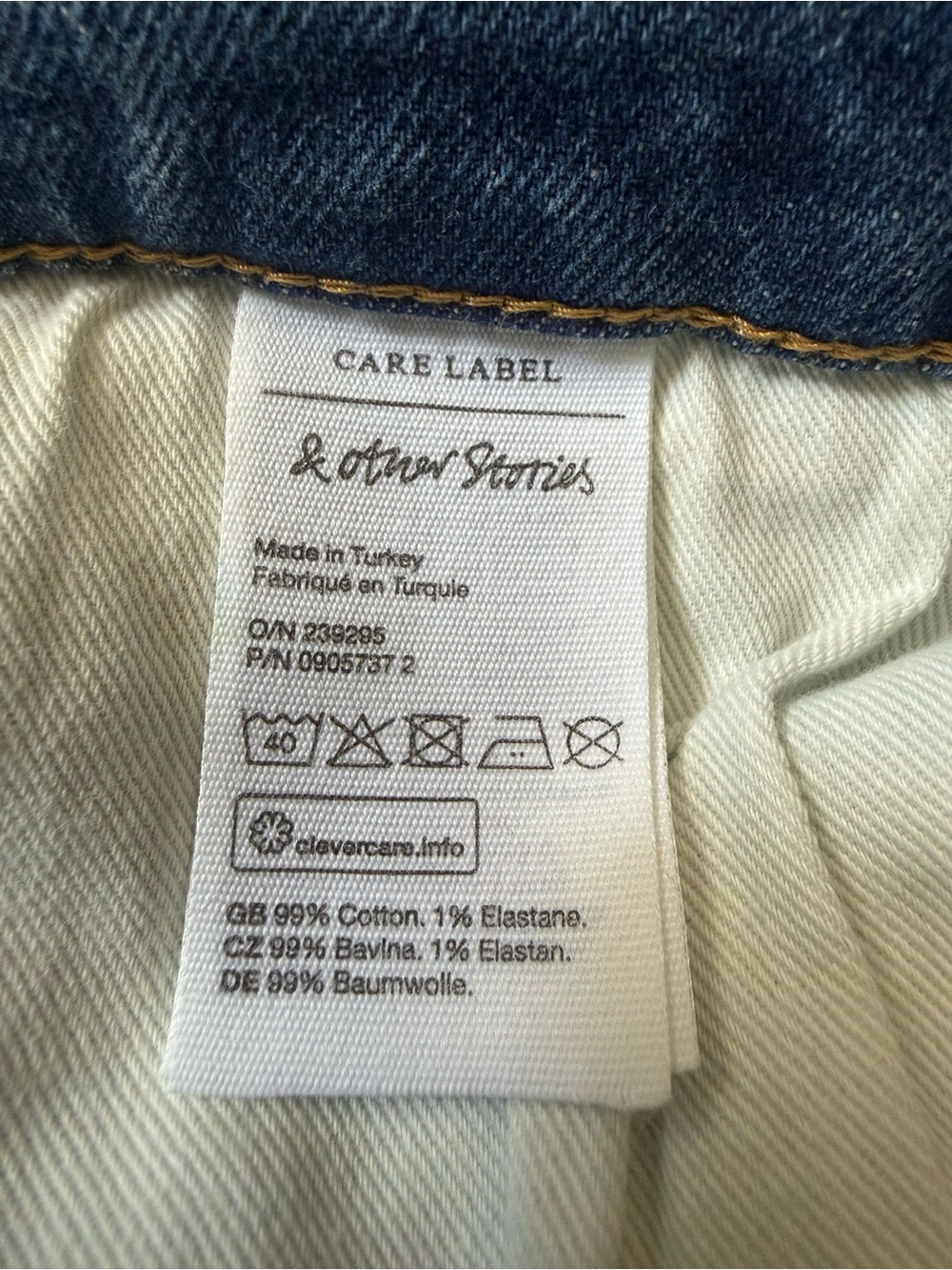 & OTHER STORIES High Rise Wide Leg Jeans Blue Denim Size 28 - Picture 5 of 9